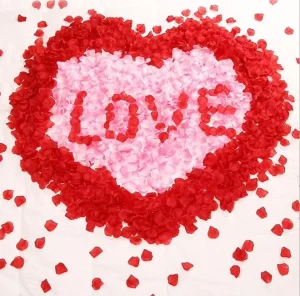 Valentine Day Decorations Flowers Artificial Rose Petals Saint Valentine Day Gifts Decoration Silk Rose Petal 100pcs