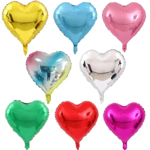 Valentine Day LOVE Scene Decoration and Decoration love Balloons18 Inch Heart shaped Aluminum Foil Balloons for Birthdays