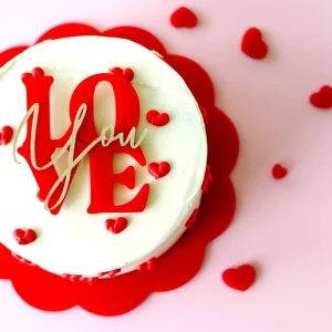 Valentine’s Day Acrylic Cake Decoration Love Cake Decoration Party Supplies Wedding Cake Topper