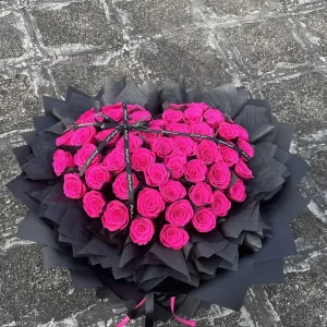 Valentines Day & Christmas Gift 52 Roses Everlasting Immortal Long Lasting 2 3 Years Preserved Flowers Luxury Bouquet