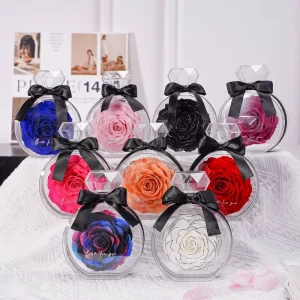 Valentine’s Day Christmas Graduation Gift Box Handmade Elegant Present Real Fresh Eternity Immortal Rose Preserved Flower