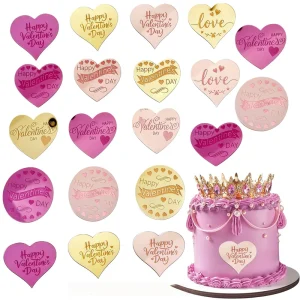 Valentine’s Day Cup Cake Decorations for Engagement Bridal Shower Anniversary Cake Decoration Supplies