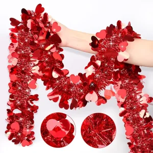 Valentine’s Day Decoration Red Love Flower Wedding Room Decoration Color Bar Party Decoration Hair Bar