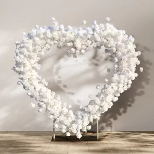 Valentine’s Day Decorations Heart Wedding Stage Decoration Heart Shape Arch Flower
