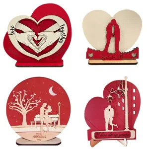 Valentine’s Day Decorations Wedding Wooden Decorations Holiday Party Scene Decoration Home Wooden Signs Crafts Supplier
