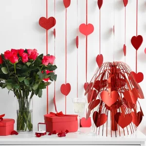 Valentine’s Day Desktop Ornaments Heart shaped Decorations Romantic Heart Bouquet Festival Atmosphere Decorative Props