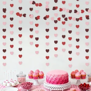 Valentine’s Day Festival Birthday Party Heart Stitching Colorful Ribbon Decoration Wedding Arrangement Decorations Hot Selling