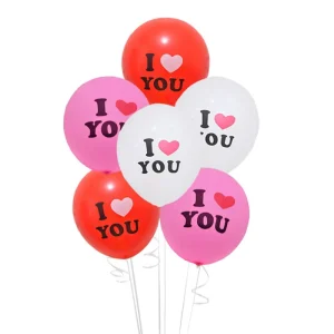Valentine’s Day Festive Decorative Balloons Print Balloons Custom Pattern