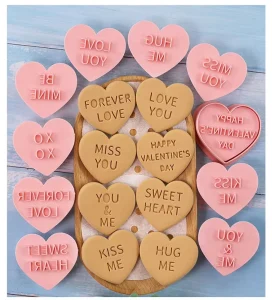 Valentine’s Day Flamingo Shape 8 Piece Plastic Cookie Cutter Set Fondant Stamp Mold Biscuit Chocolate Wedding Anniversary Baking