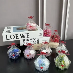 Valentines Day Gift Christmas Graduation Natural Real Forever Everlasting Dried Immortal Diamond Eternal Flower Box Preserved