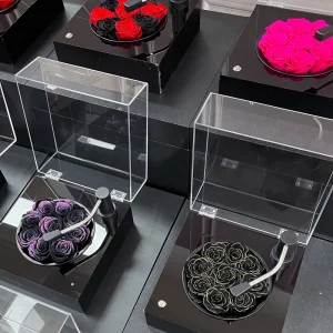 Valentines Day Gift Everlasting Eternal bluetooth Speaker Immortal Phonograph Long Lasting Rose Preserved Flower