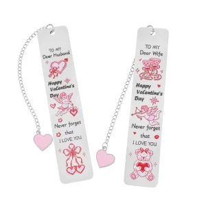 Valentine’s Day Heart Shape Cupid Bookmark Confession To Lovers Couple Husband Wife Romantic Wedding Souvenir Gift Bookmarks