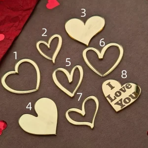 Valentine’s Day Heart shaped Acrylic Paper Cupcake Decoration Cake Topper Decoration