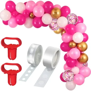 Valentine’s Day Latex Balloon Theme Party Decoration Confetti Bow Garland Kit Valentine’s Day Party Supplies