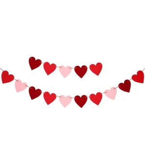 Valentine’s Day Paper Heart Wall Stickers Red and Pink Love Theme Decoration
