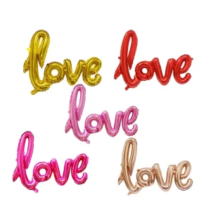 Valentines Day Party Supplies Love Shape Foil Balloons for Wedding Bridal Shower Anniversary Engagement Party Decorations