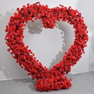 Valentines Day Party Wedding Supplies Photoshoot Decorations Heart Flower Frame Arch Backdrop Garland Background Outdoor