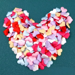 Valentine’s Day Peach Heart Sponge Cloth DIY Wedding Decorations