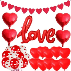 Valentine’s Day Themed Party Decoration Felt Cloth love Balloon Set Western Holiday Supplies