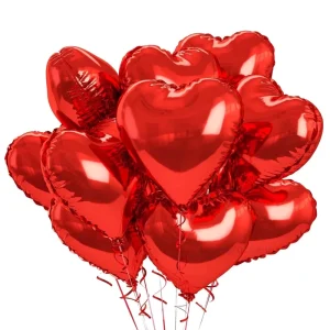 Valentine’s Day Wedding Birthday Party Supplies 18inch Heart Aluminum Foil Balloons Colorful Love Globos Decorations