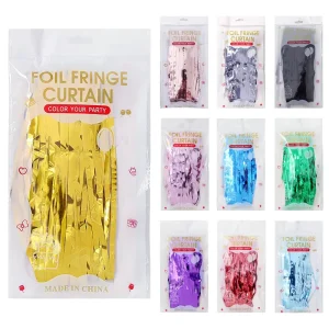 Various Sizes Foil Fringe Curtains Photo Booth Props for Birthday Engagement Christmas Holiday Celebration Party Decorations