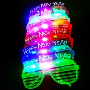 Various Styles LED Flashing Glasses Light up Eyeglasses Happy New Year Glowing Glasses Frame Christmas Holiday Party Decorations