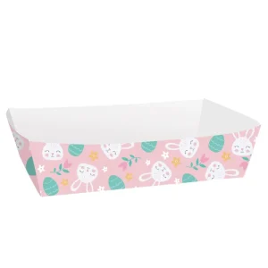 Vietnam 50ct Adorable Easter Bunny & Eggs Printed Paper Boat Tray for Easter Decoration Party
