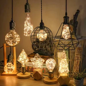 Vintage Edison Bulb LED Warm White Firework Light Bulb E27 Base Antique Filament Globe Spiral Design LED Lights for Festival
