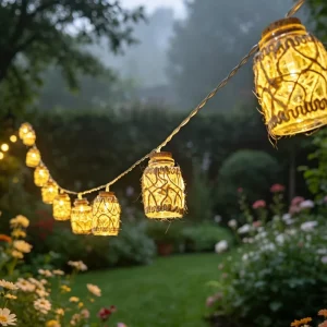Vintage Glass Jar String Lights Hemp Rope Woven Bottle Fairy Lights Hanging Decorative Light for Holiday Decoration