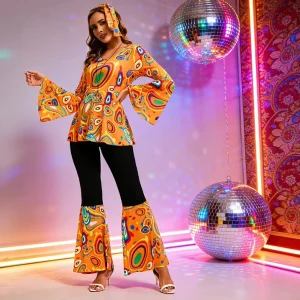 Vintage Hippie Suit Stage Performance Costume Theme Party Wear Personalized Performance Costume Music Festival Dress up