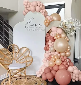 Vintage Pink Brown Double Filled Balloon Garland Set Cream Balloon Baby Shower Birthday Wedding Bachelor Party