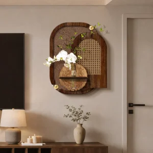 Vintage style Oval Creative Restaurant Wall Art Dining Table Decor High end Feel Hydroponic Green Plants Living Room TV