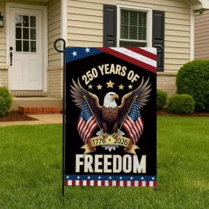 Vivid Print US 250th Anniversary Garden Flag Durable Outdoor Garden Decor Flag