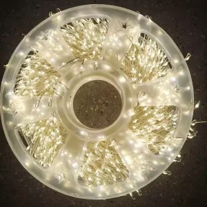 Warm White Firecracker LED 10m Outdoor Christmas Tree Lights with Copper Wire Festive Scene Decoration Mood Lights for Christmas