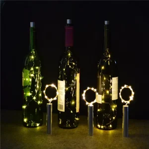 Warm White LED Twinkle Effect Copper Wire Fairy Lights String 1m Rated for Indoor Christmas Parties Decorative