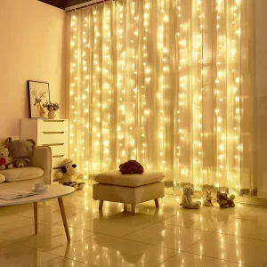 Warm White Led Christmas Icicle Lights Curtain Outdoor Waterproof Waterfall Light Wedding Ceiling House Party Yard Decorations