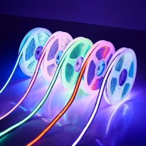 Warm White Super Bright Flexible Suppliers 320 LED Smart RGB 24v RGBIC Outdoor Waterproof COB LED Strip Light