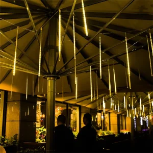 Warm White Waterproof Christmas Decorating Outdoor LED Meteor Snowfall Festoon Light