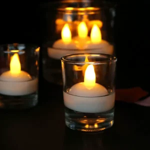 Water Activated Floating LED Candle Party Decoration Light up Floating Candlelight Glow Party Lighting Effect