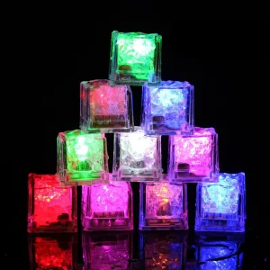 Water Activated LED Ice Cube Fast Slow Light up Flashing Ice Cubes for Romantic Bar Party