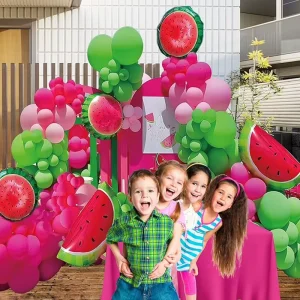 Watermelon Colorful Latex Hawaii Balloon Garland Arch Kit Wedding Birthday Decoration Set Summer Party Balloon Garlands Kits