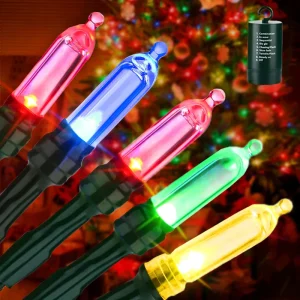 Waterproof Battery Operated LED String Lights Warm White IP44 Rated Commercial Use for Halloween and Christmas Decorations