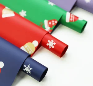 Waterproof Christmas Gift Wrapping Paper for Holiday Packaging and Craft Projects