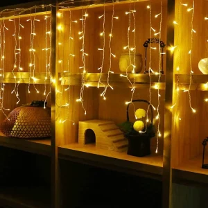 Waterproof Commercial Grade Christmas Twinkle Lights 8 Modes Warm White PVC Copper Outdoor String Lights for Party Decorations