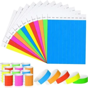 Waterproof Disposable Digital Printing Paper Wristbands for Events and Festivals Custom Logo
