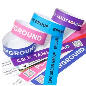 Waterproof Disposable Wristbands and Custom Logo Tyvek Paper Wristband for Events Nautical Style Promotional Gift