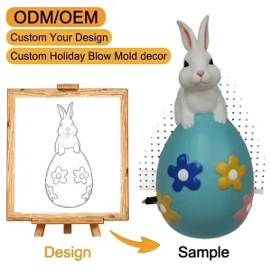 Waterproof Easter Bunny Egg Figurine Outdoor Spring Decor for Yard Patio Lawn Perfect Ornament for Easter Party