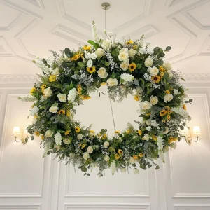 Waterproof Eco Friendly UV Resistant Wisteria Flower Ceiling for Outdoor Floral Installation Durable Realistic Looking Vine