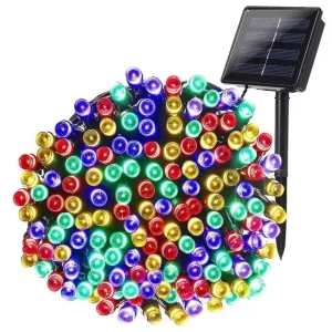 Waterproof IP44 Garden Festoon Holiday Lighting Christmas Decorations Outdoor LED Solar String Light White Lamp