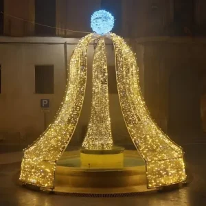 Waterproof IP65 Commercial Grade LED Christmas Bell Light Sculpture Indoor Outdoor Holiday Display Garden Shopping